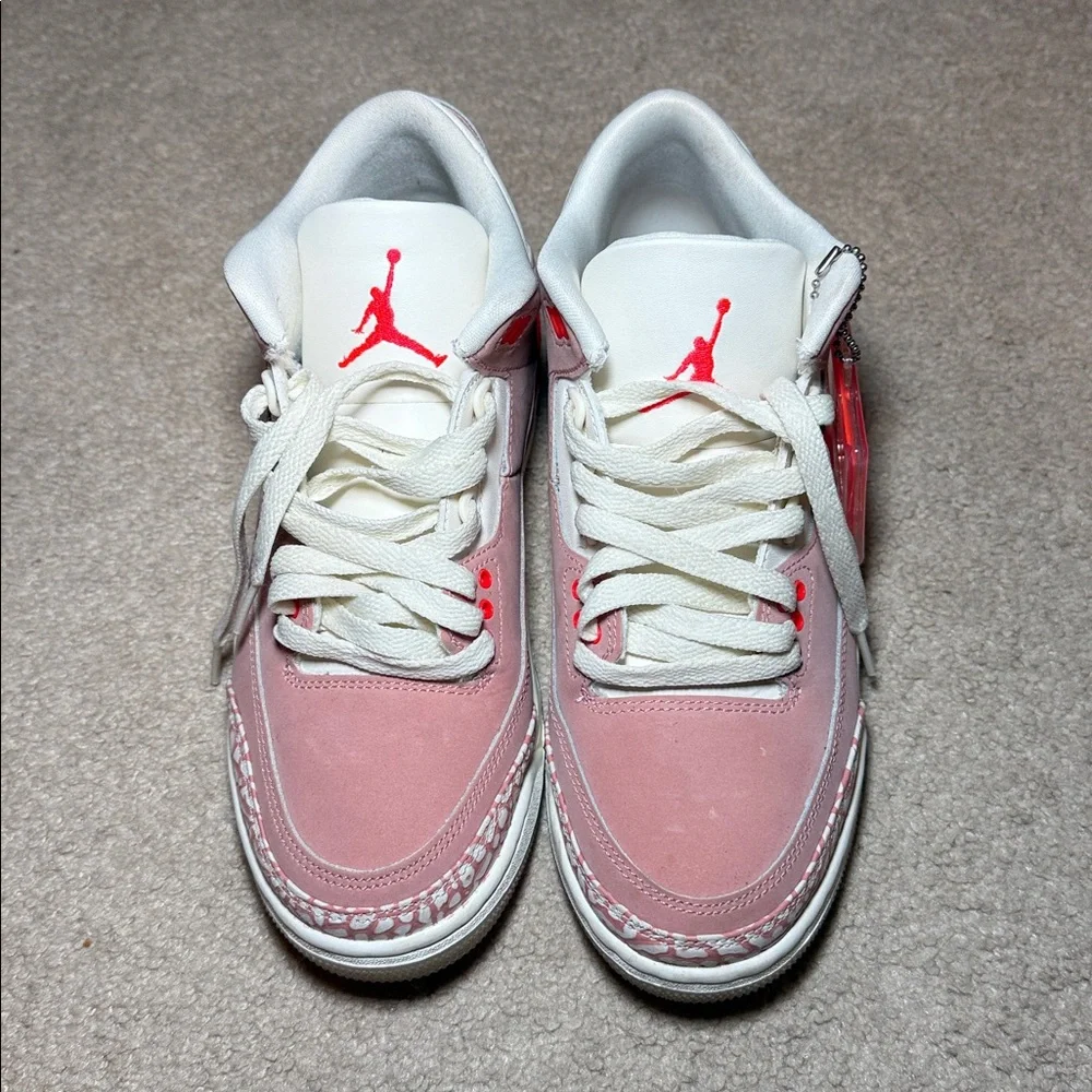 Jordan 3 Retro Pink/White Athletic Shoes